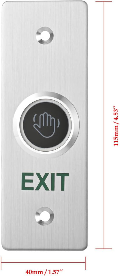Infrared Sensor Exit Button IR Touchless Door Release 304 Stainless Steel IP67 Waterproof with LED Indicator for Access Control Systems