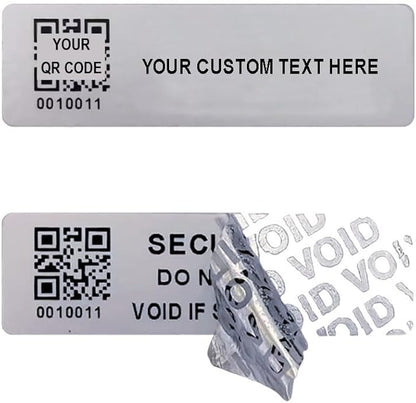 Customized Printed Tamper Evident Proof Serial Number QR Code Labels Sequential Bar Code Stickers Consecutive Security Warranty Void Label-Sealing for Package