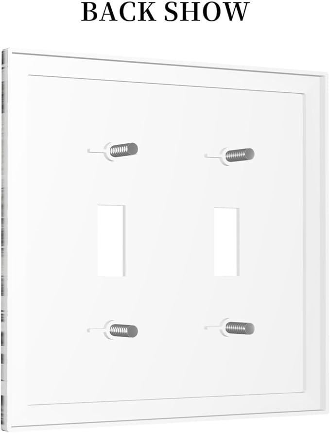 Decorative Switch Plates Black Breezy Watercolor Garden Floral 2 Gang Double Toggle Outlet Light Switch Cover Wall Plate Electrical Faceplate for Bedroom Home Decor