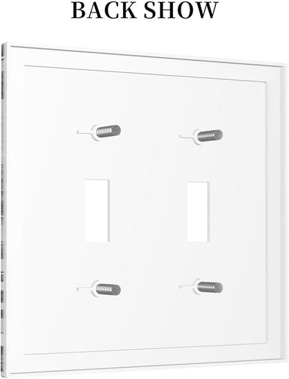 Decorative Switch Plates Black Breezy Watercolor Garden Floral 2 Gang Double Toggle Outlet Light Switch Cover Wall Plate Electrical Faceplate for Bedroom Home Decor
