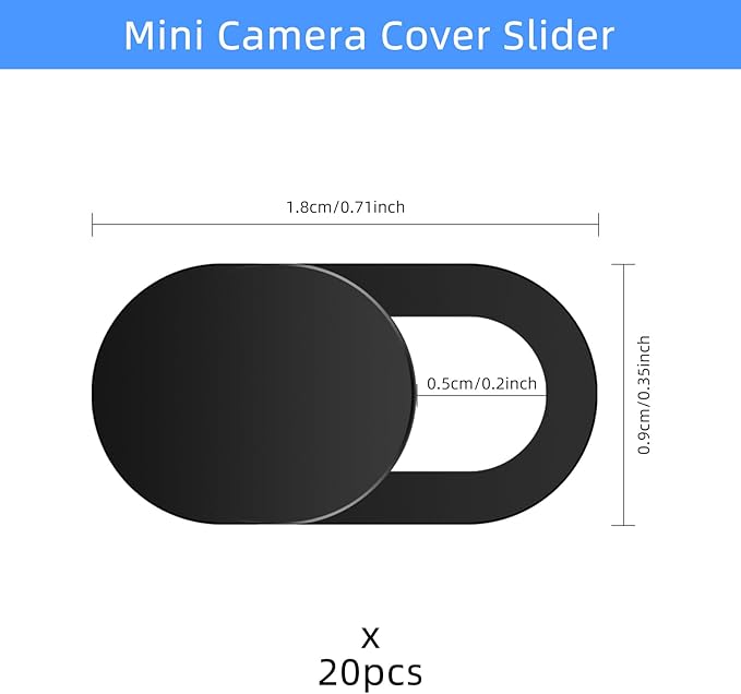 20PCS Laptop Camera Cover Sliders, Webcam Cover Slider, Phone Camera Cover and Webcam Cover Slider for Computers, Smartphones