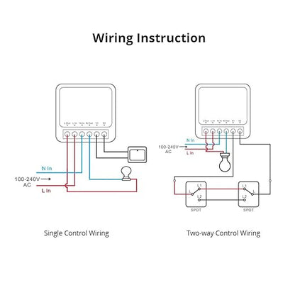 Ewelink 16A Zigbee Mini Smart Wireless Light Switch Controller Module with Timer&Schedule for Home Automation DIY,Compatible with Alexa Echo, SmartThings, ZigBee 3.0 Hub Required,2 Pack