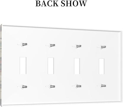 Light Switch Covers Southwest Rustic American Indian Aztec Boho Quad Toggle Electrical Faceplate 4 Gang Wall Plate Decorative Switch Plates for Bed Room living Room Decor
