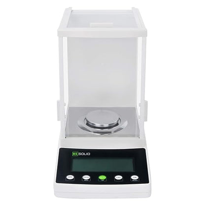 U.S. Solid 0.1mg Analytical Balance, 120g x 0.0001g, Lab Electronic Scale with Automatic Internal Calibration, Electromagnetic Transducer, RS232, Overload Protection, Piece Counting, 4 Weighing Units