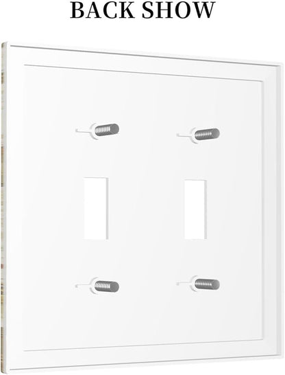 Decorative Switch Plates Rustic Sunflower Floral Pattern 2 Gang Double Toggle Outlet Light Switch Cover Wall Plate Electrical Faceplate for Bedroom Cabin Decor