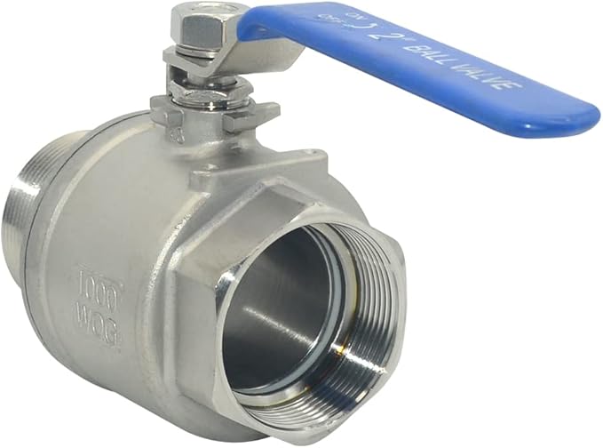 DAN SPEED 2 Inch Male x Female NPT Ball Valve S304 Stainless Steel,Full Port Heavy Duty for Water, Oil, and Gas,1000WOG (2 inch)