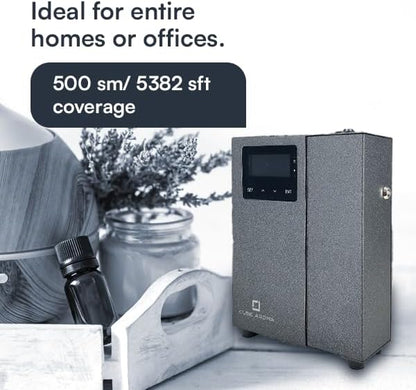 CA-500S Black Diffuser w/Fragrance - Aromatherapy Diffuser - Wall Mount Essential Oil Diffuser - WiFi & BT Control - Durable Metallic Hard Casing - Timer - Adjustable - HVAC Compatible