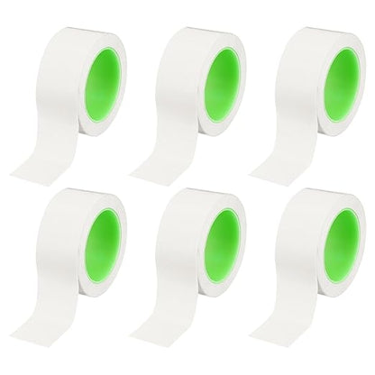 PATIKIL Floor Marking Tape 2 Inch x 110 Ft, 6 Pcs Self-Adhesive Warning Safety Tape Caution Stripe for Walls Floors Pipes Equipment Outdoor, White