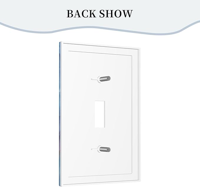 Decorative Light Switch Plate Covers Abstract Blue Purple Gold Marble Texture 1 Gang Light Switch Cover Plate Single Toggle Wall Plate Outlet Covers Faceplate for Bathroon Kitchen Decor