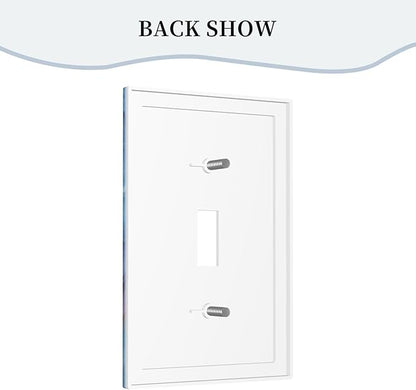 Decorative Light Switch Plate Covers Abstract Blue Purple Gold Marble Texture 1 Gang Light Switch Cover Plate Single Toggle Wall Plate Outlet Covers Faceplate for Bathroon Kitchen Decor