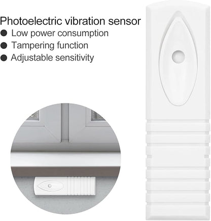Wired Photoelectric Vibration Alarm Sensor, Home Security Detector Alarm Sensor, Wired Smart Glass Break Detector for Providing Rugged Data Protection