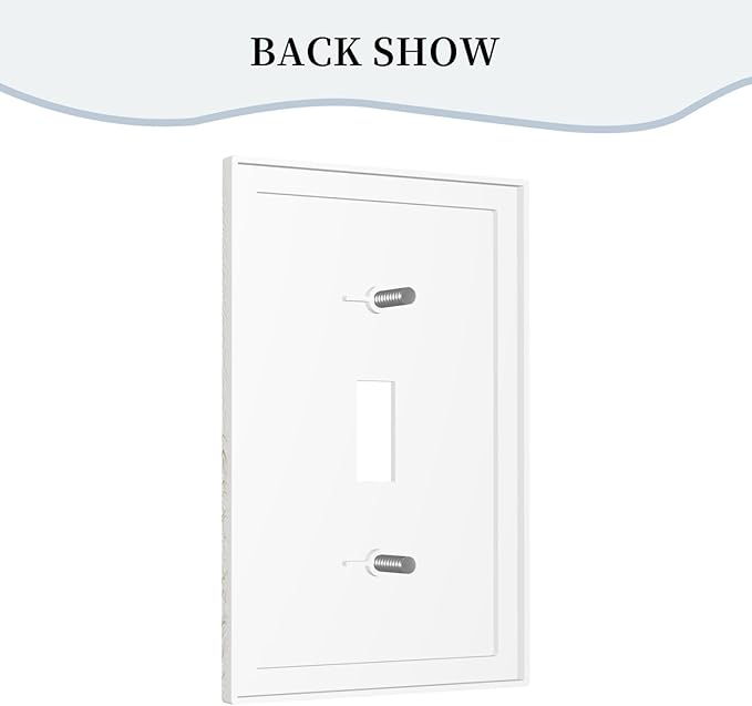 Decorative Light Switch Cover Plate Rustic Blue Flower Floral Gold Leaf 1 Gang Single Toggle Wall Plates for Electrical Outlet Covers Switch Plate Covers Faceplate for Bedroom Home Decor