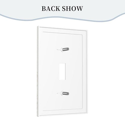 Decorative Light Switch Cover Plate Rustic Blue Flower Floral Gold Leaf 1 Gang Single Toggle Wall Plates for Electrical Outlet Covers Switch Plate Covers Faceplate for Bedroom Home Decor