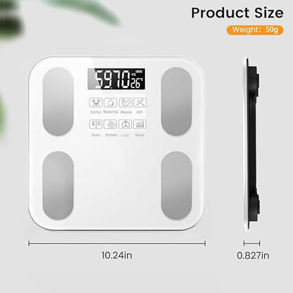 Scale for Body Weight and Fat Percentage,Digital Accurate Bathroom Smart Scale with Large Display,Eligible 13 Body Composition Analyzer Sync App