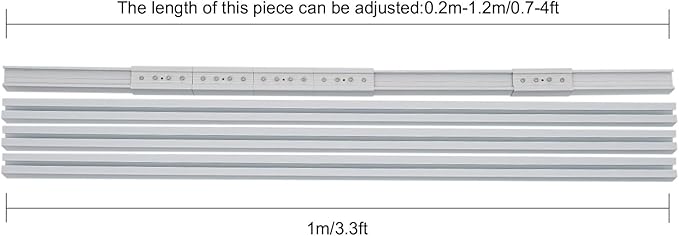 Motorized Curtain Track Kit with Remote & Smartphone App - Compatible with Alexa & Google Home, DIY Electric Curtain Rod for Smart Home, White, 7-14ft Adjustable Length, 88lbs Capacity