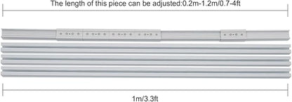 Motorized Curtain Track Kit with Remote & Smartphone App - Compatible with Alexa & Google Home, DIY Electric Curtain Rod for Smart Home, White, 7-14ft Adjustable Length, 88lbs Capacity