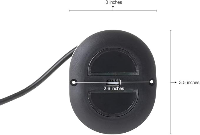 Fruhdi Oval 2 Button 5 Pin Switch Remote Control Replacement with USB and Blue Light for Power Recliner Electric Chairs Bed