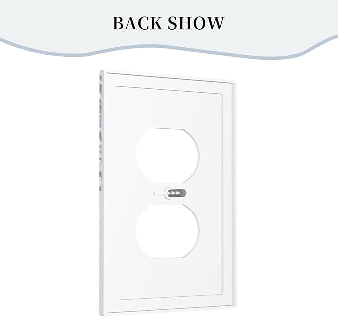 Decorative Outlet Covers Retro Morris Strawberry Rustic Plant Bird 1 Gang Duplex Light Switch Cover Plate Wall Plates for Electrical Outlets Switchplate Faceplate