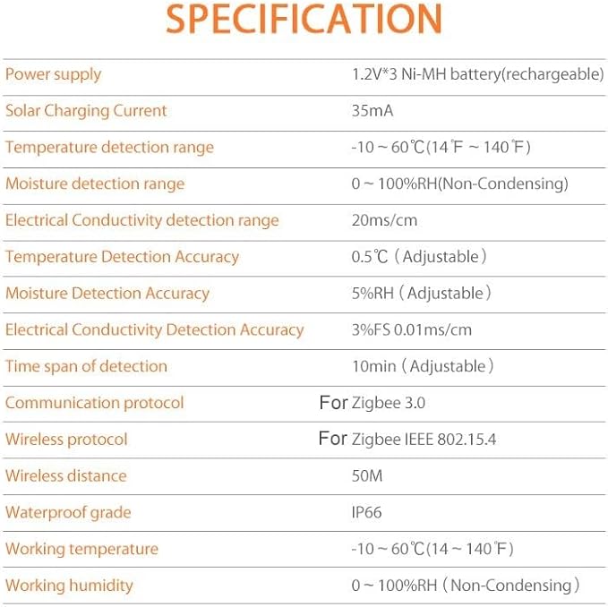 Plant Monitor Soil Test Kit,Flower Care Soil Tester For Zigbee Smart Plant Intelligent Sensor Plants Detector For Light Fertility Temperature