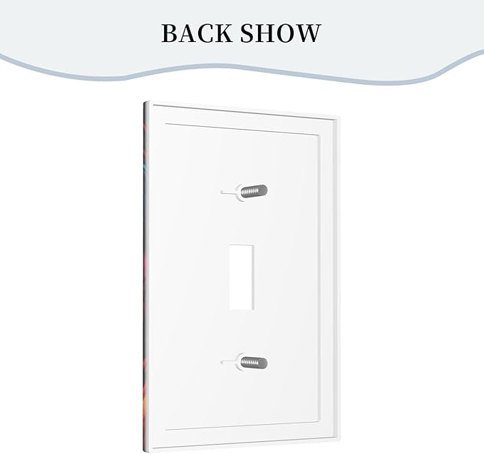 Colorful Graffiti Basketball Sport Basket Hippie 1 Gang Light Switch Covers Single Toggle Wall Plate Decorative Switchcover Electrical Switchplate for Country Bathroom Bedroom Decor