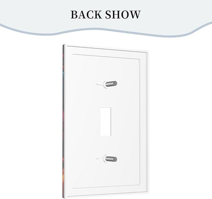 Colorful Graffiti Basketball Sport Basket Hippie 1 Gang Light Switch Covers Single Toggle Wall Plate Decorative Switchcover Electrical Switchplate for Country Bathroom Bedroom Decor