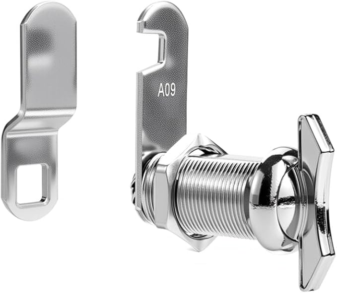 1-1/8" Thumb Operated Offset Cam Lock, RV Compartment Latch, Non-Locking Thumb Turn, for RV Compartment Camper Storage Door (6 Pack)