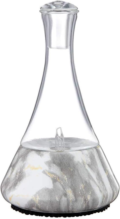 Opulence - Nebulizing Diffuser for Essential Oil/Aromatherapy with Ceramic Base and Touch Sensor Light Switch - Premium Home & Professional Use - No Heat, No Water, No Plastic … (Grey Marble)