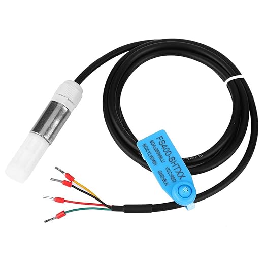 FS400-SHT3X Soil Sensor, Dustproof Temperature Humidity Sensor Stainless Steel Plastic Housing I2C Output, Soil Temperature and Humidity Sensor Probe(SHT35)