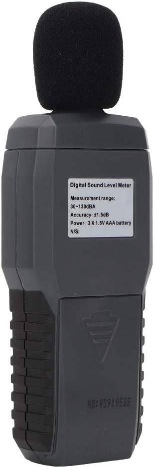 Smart Sensor Sound Level Meter Logger 30-130dB Noise Measurement Digital Audio Level Meter for Factories, Offices, Homes, Construction Sites Precise