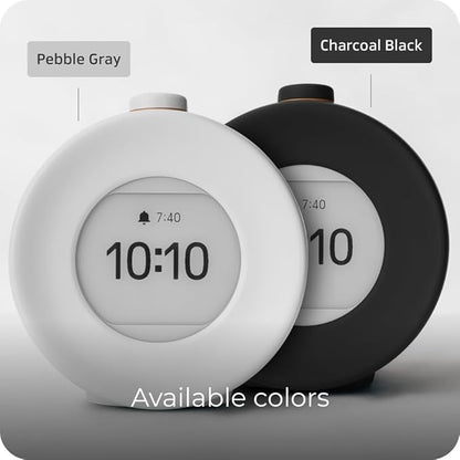 mudita Harmony 2 Digital Alarm Clock - Daylight Alarm Clock with E-Ink Screen and Meditation Function and Snooze Function - Sunrise Alarm Clock - 17 Melodies, Relaxation Sounds, Nature Sounds - Black