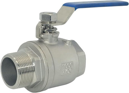 DAN SPEED 1-1/2 Inch Male x Female NPT Ball Valve S304 Stainless Steel,Full Port Heavy Duty for Water, Oil, and Gas,1000WOG (1-1/2 inch)