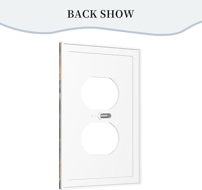 Decorative Outlet Covers Black Wood Board Gold Dust Coffee Beans 1 Gang Duplex Light Switch Cover Plate Wall Plates for Electrical Outlets Electrical Switchplate Face Plate
