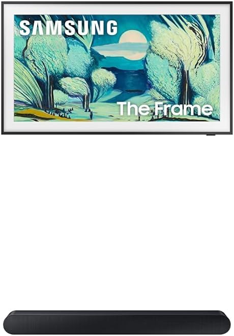 Samsung 65-Inch Class The Frame LS03F 4K QLED Smart TV (2025 Model) + SAMSUNG S60D 5.0ch Soundbar w/Wireless Dolby Atmos Audio, All-in-One Design HW-S60D/ZA