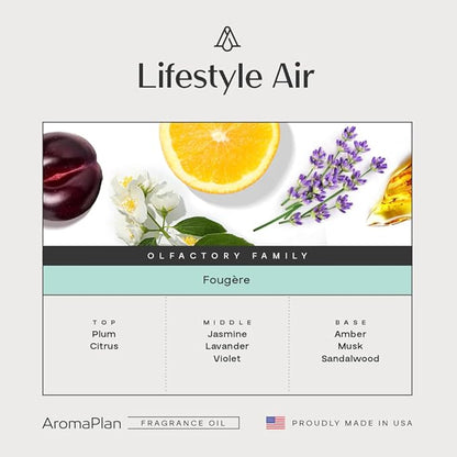 AromaPlan Hotel Scents Lifestyle Air 5 Fl Oz (148ml) & Sample Set with Top 12 Fragrances -Home Luxury Aroma & Hotel Fragrance Diffuser Oil for Aromatherapy, USA Made