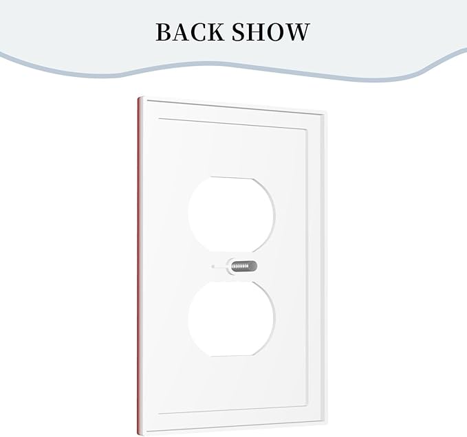 Decorative Outlet Covers Red Fire Alarm Novelty 1 Gang Wall Plate Receptacle Duplex Light Switch Cover Plate Single Dual Plug Covers Electrical Switchplate Faceplate for Office Home Decor