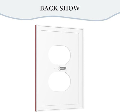 Decorative Outlet Covers Red Fire Alarm Novelty 1 Gang Wall Plate Receptacle Duplex Light Switch Cover Plate Single Dual Plug Covers Electrical Switchplate Faceplate for Office Home Decor