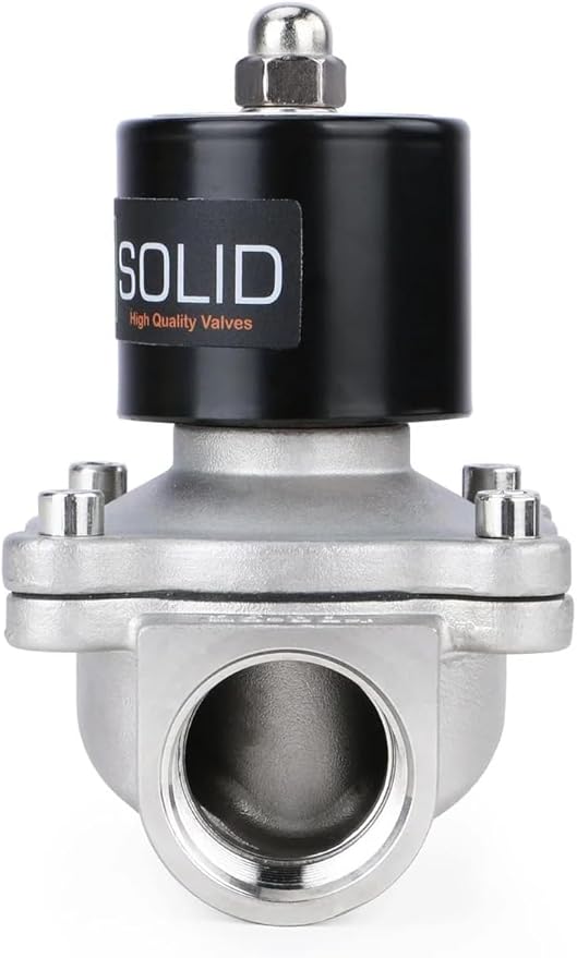 U.S. Solid 1 inch Stainless Steel Electric Solenoid Valve 110VAC Normally Closed Air Water(Pack of 16)