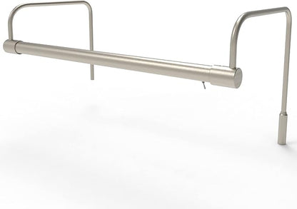 Cocoweb 16 Inch Tru-Slim Satin Nickel Picture Light - LED, 2700K, Adjustable Arm, Plug-in, Toggle Switch, Sleek and Compact Design