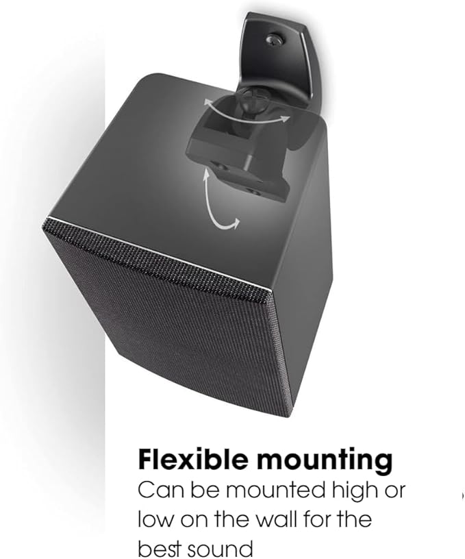 Vogel's VLB 500 Universal Speaker Wall Bracket Set Swivel and tilt Pre-Assembled Max. 11 lbs (5 kg) Environmental Friendly Packaging Black 2 Brackets