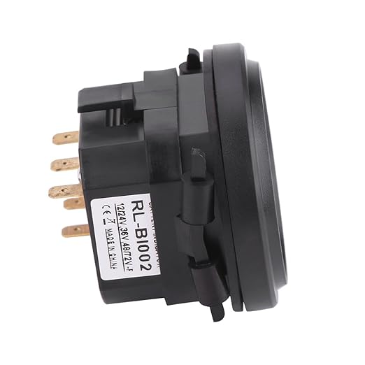 Estink LED Battery Indicator Meter, 12V/24V/36V/48V/72V Cart Battery Indicator, Round Status Indicator for Cart