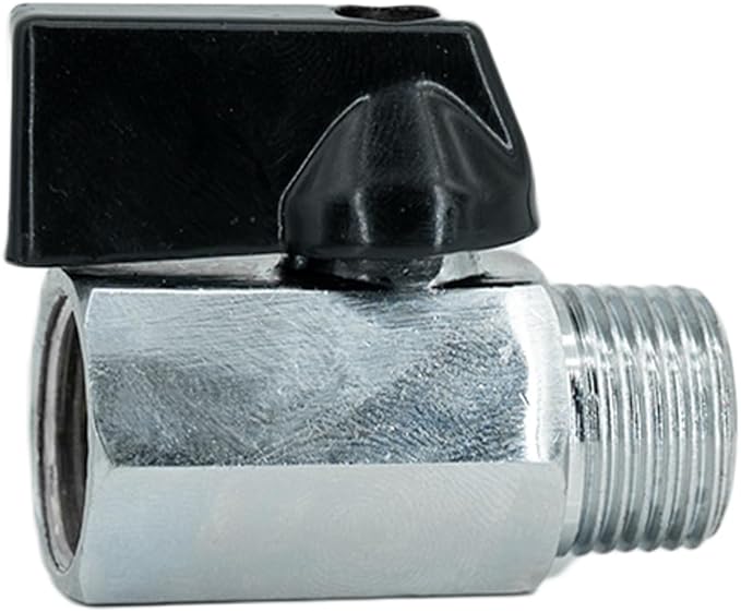 Brass Mini Ball Valve 1/8" NPT Female x Male Shut-Off Valve(Pack of 2)