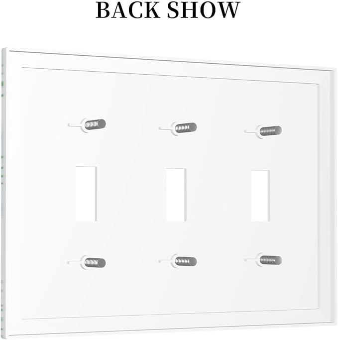 Beach Nautical Starfish Scallop Coral Conch Decorative Switch Plates 3 Gang Wall Plate Triple Toggle Light Switch Cover Faceplate Electrical Wall Panels for Bathroom Home Decor