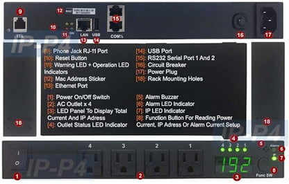 Professional 4-Port Universal Remote Power Switch - Phone Control + Web Control
