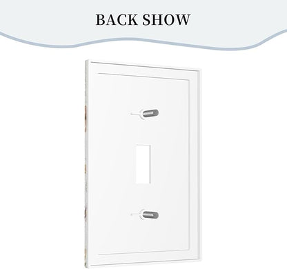 Decorative Light Switch Cover Boho White Background Butterfly Rustic Flower Single Toggle Personalized Wall Plate Switchplate 1 Gang Switchcover Decora Light Switch Plate for Home Decor