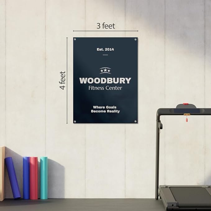 Staples Custom Scrim Vinyl Banner - 36W" x 48L" Quote Banner with 4 Grommets - Durable Outdoor Sign for Events, Promotions, and Business Advertising (Palms)