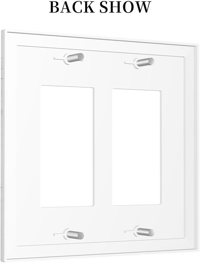 Decorative Outlet Covers Gray Gold Marble Abstract Modern Luxury 2 Gang Double Rocker Light Switch Cover Plate Electrical Switch Plate Cover Decorate GFCI Wall Plate for Bedroom Home Decor
