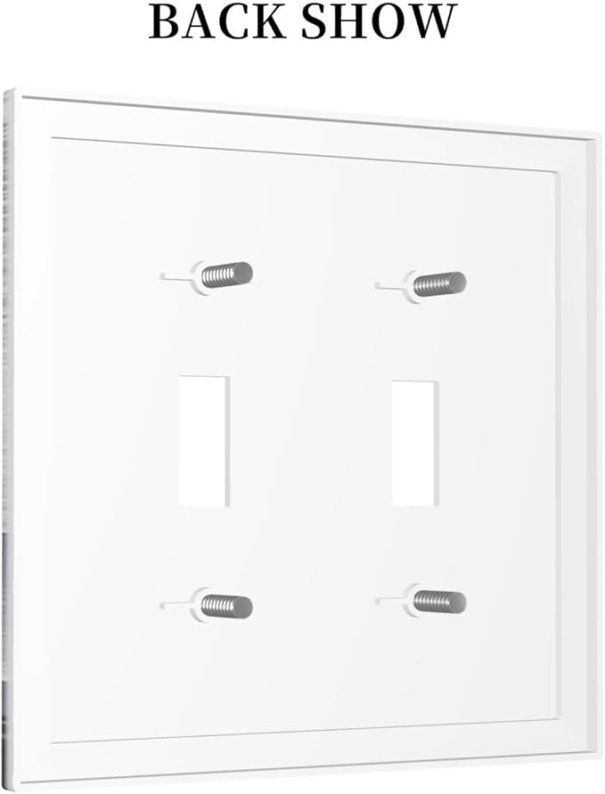 Decorative Switch Plates Natural Landscape Mountains Pine Trees 2 Gang Double Toggle Outlet Light Switch Cover Wall Plate Electrical Faceplate for Bedroom living Room Decor