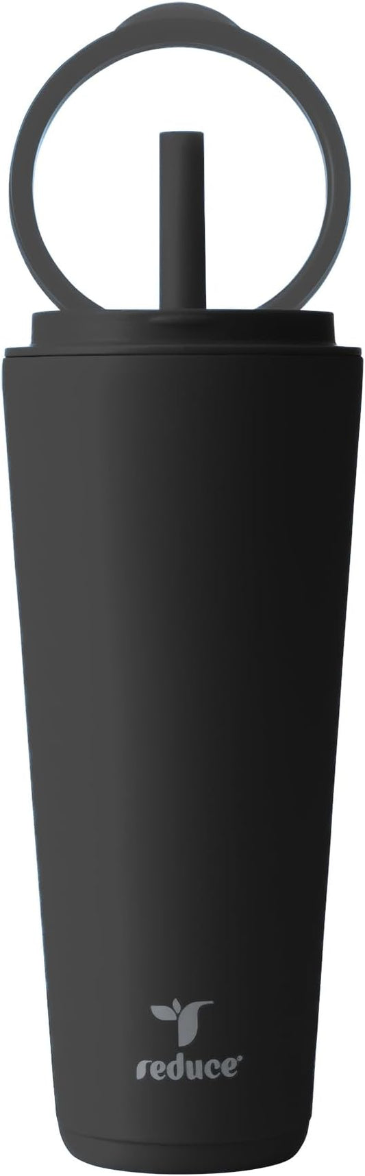 REDUCE Halo 32 oz Stainless Steel Vacuum Insulated Tumbler - Spill Proof Travel Mug with Flip Handle Lid - Keeps Drinks Cold for 32 Hrs - Dishwasher Safe - Cupholder Friendly - Phantom