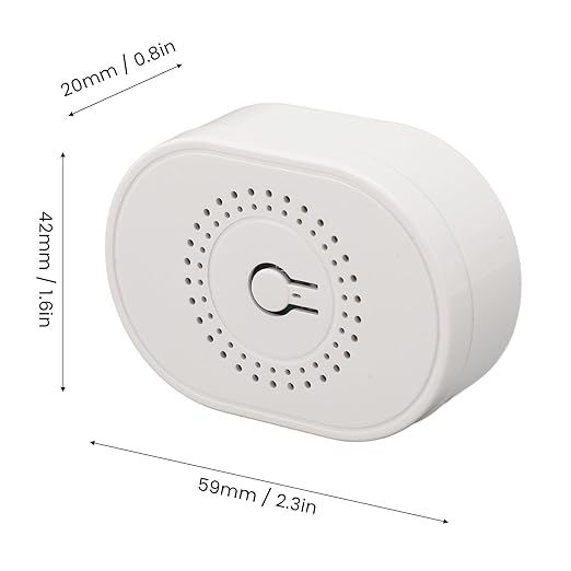 Compact Smart WiFi Switch Timer Voice Control Home Automation Module for Smart Life App for Peace of Mind White 100-240V (W1)