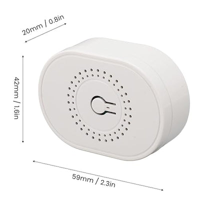 Compact Smart WiFi Switch Timer Voice Control Home Automation Module for Smart Life App for Peace of Mind White 100-240V (W1)